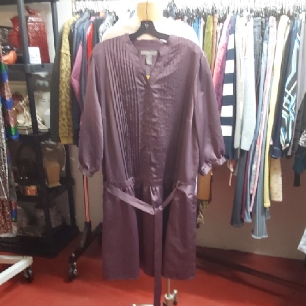 Purple Pleated Dress